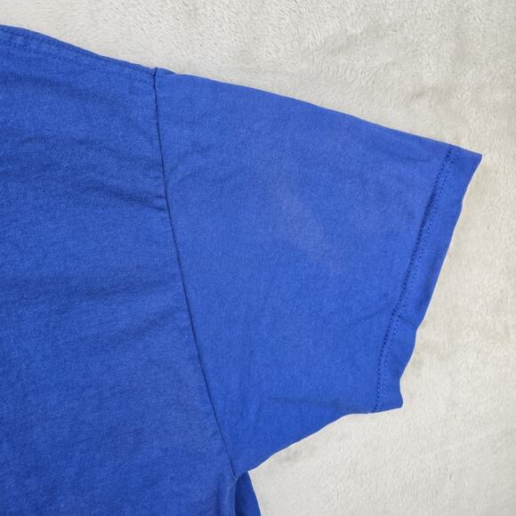 Vintage Volcom Shirt Mens XXL Blue Y2K Skater Surf Grunge Multi Logo Splatter - Picture 5 of 7